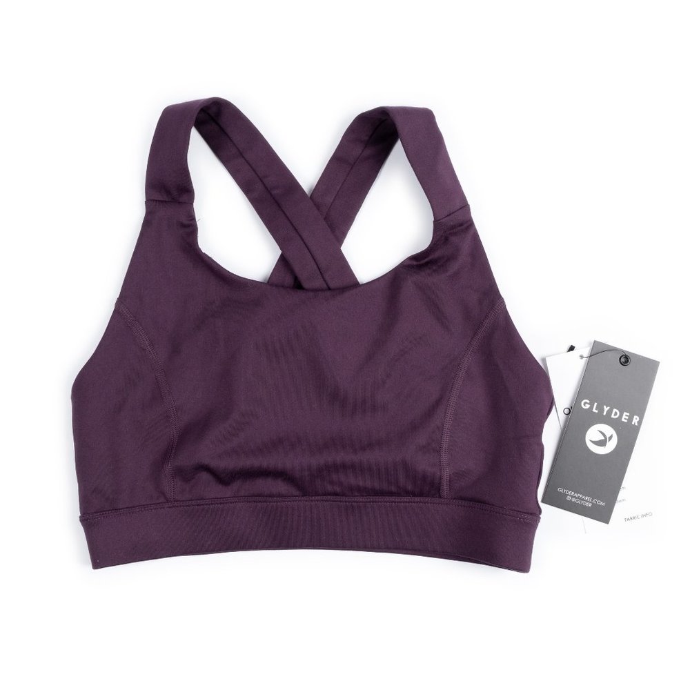 NEW Glyder Full Force Blackberry Yoga sports Bra